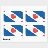 Flagge von Friesland Rechteckiger Aufkleber (Blatt)