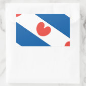 Flagge von Friesland Rechteckiger Aufkleber (Tasche)