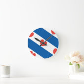 Flagge von Friesland Runde Wanduhr (Zuhause)