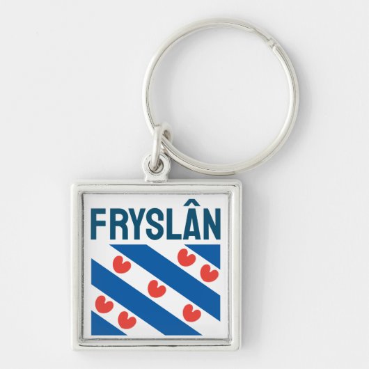 Flagge von Friesland Schlüsselanhänger (Vorne)