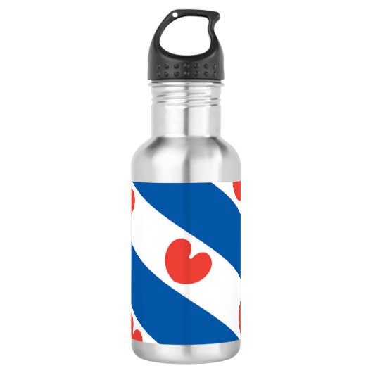 Flagge von Friesland Trinkflasche (Vorderseite)