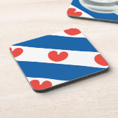 Flagge von Friesland Untersetzer (Linke Seite)
