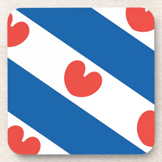 Flagge von Friesland Untersetzer (Vorderseite)