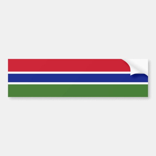 Flagge von Gambia Autoaufkleber (Vorne)