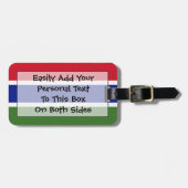 Flagge von Gambia Easy ID Personal Gepäckanhänger (Vorderseite horizontal)