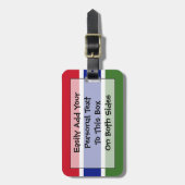 Flagge von Gambia Easy ID Personal Gepäckanhänger (Vorderseite vertikal)