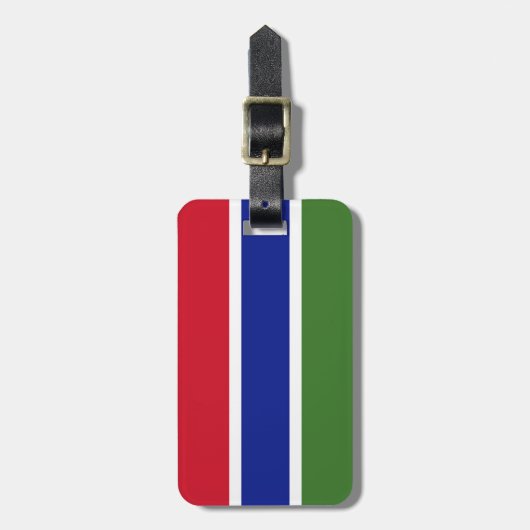 Flagge von Gambia Easy ID Personal Gepäckanhänger (Vorderseite vertikal)