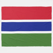 Flagge von Gambia Fleecedecke (Vorderseite (Horizontal))