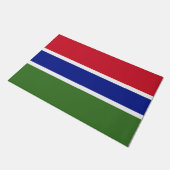 Flagge von Gambia Fußmatte (Schrägansicht)
