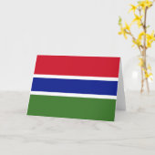 Flagge von Gambia Karte (Gelbe Blume)