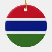 Flagge von Gambia Keramik Ornament (Vorne)