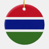 Flagge von Gambia Keramik Ornament (Hinten)