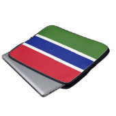 Flagge von Gambia Laptopschutzhülle (Vorne Knopf)
