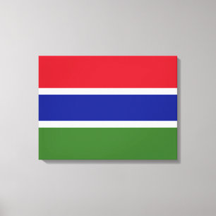 Flagge von Gambia Leinwanddruck