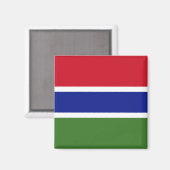 Flagge von Gambia Magnet (Vorderseite/Rückseite)