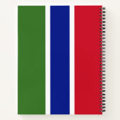 Flagge von Gambia Notizblock (Rückseite)