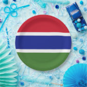 Flagge von Gambia Pappteller (Party)