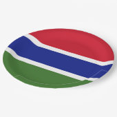 Flagge von Gambia Pappteller (Schrägansicht)