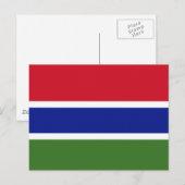 Flagge von Gambia Postkarte (Vorne/Hinten)