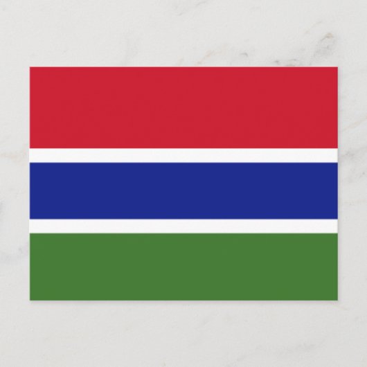 Flagge von Gambia Postkarte (Vorderseite)