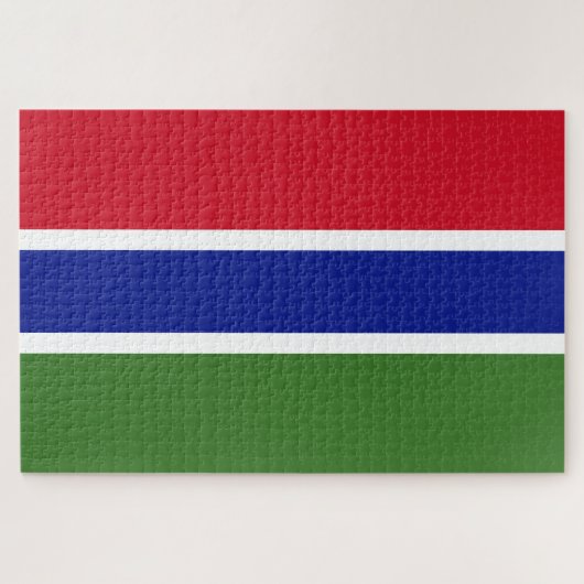Flagge von Gambia Puzzle (Horizontal)
