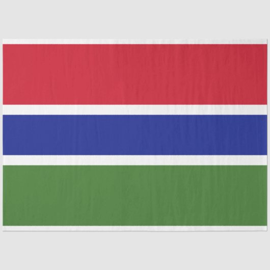 Flagge von Gambia Seidenpapier (Vorderseite)