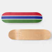 Flagge von Gambia Skateboard (Horizontal)