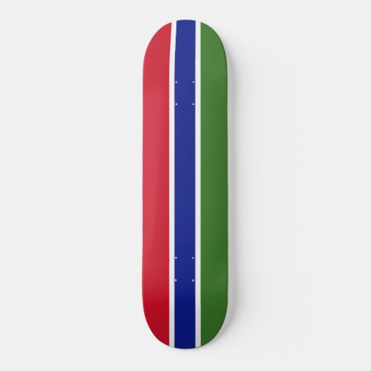 Flagge von Gambia Skateboard (Vorderseite)