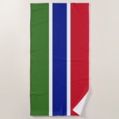 Flagge von Gambia Strandtuch (Vorderseite)