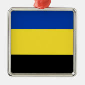 Flagge von Gelderland Silbernes Ornament (Vorne)