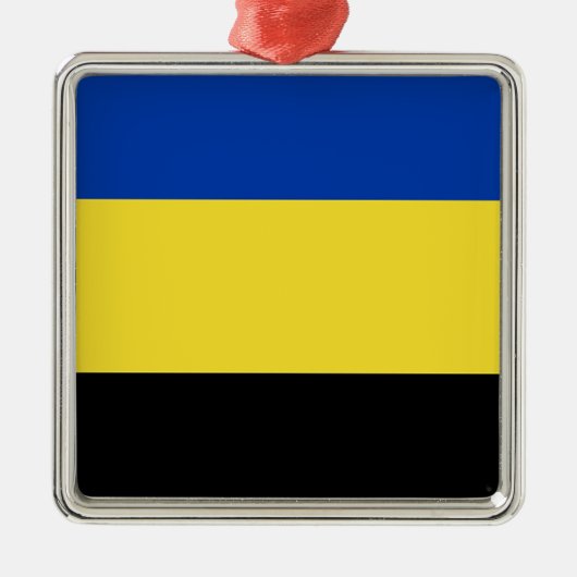 Flagge von Gelderland Silbernes Ornament (Vorne)