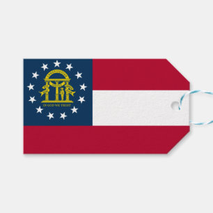 Flagge von Georgia Geschenkanhänger