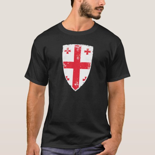 Flagge von Georgia T-Shirt (Vorderseite)