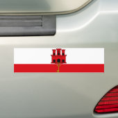 Flagge von Gibraltar Autoaufkleber (Auf Auto)