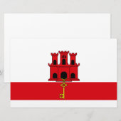 Flagge von Gibraltar Briefpapier (Vorne/Hinten)