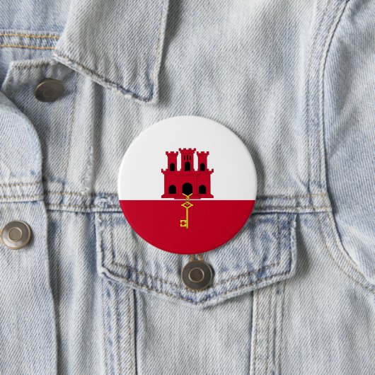 Flagge von Gibraltar Button (Beispiel)