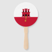 Flagge von Gibraltar Fächer (Rückseite)