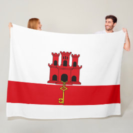 Flagge von Gibraltar Fleecedecke