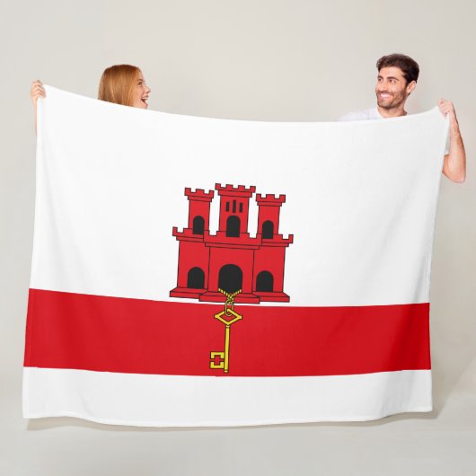 Flagge von Gibraltar Fleecedecke (Beispiel)