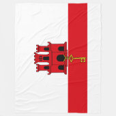 Flagge von Gibraltar Fleecedecke (Vorderseite)