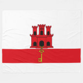 Flagge von Gibraltar Fleecedecke (Vorderseite (Horizontal))