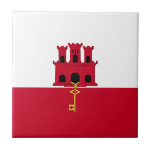 Flagge von Gibraltar Fliese