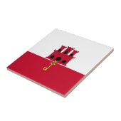 Flagge von Gibraltar Fliese (Seite)