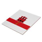 Flagge von Gibraltar Fliese (Seite)