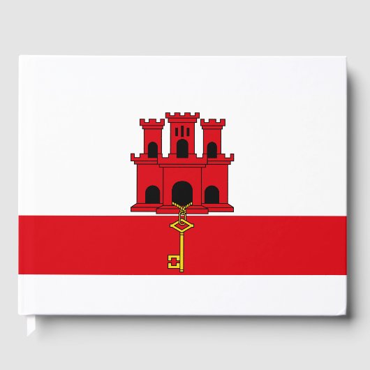 Flagge von Gibraltar Gästebuch (Vorderseite)