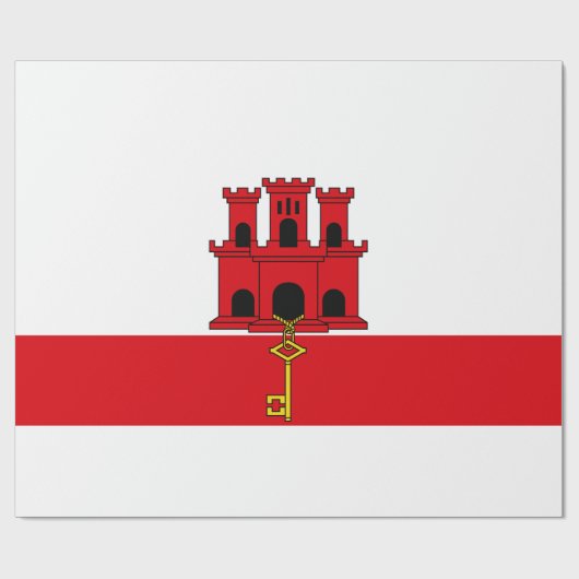 Flagge von Gibraltar Geschenkpapier (Flach)