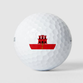 Flagge von Gibraltar Golfball