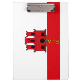 Flagge von Gibraltar Klemmbrett (Vorderseite)