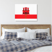 Flagge von Gibraltar Leinwanddruck (Insitu (Schlafzimmer))