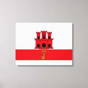 Flagge von Gibraltar Leinwanddruck